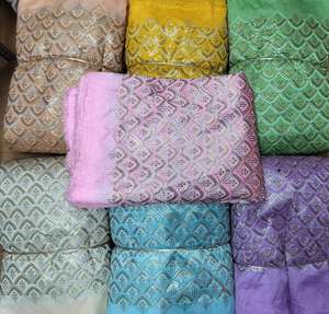 Soie brute de Bangalore, soie Mul Bari, tissu de soie brute de qualité supérieure pour sacs de luxe pour hommes, texture naturelle, soie brute tissée à la main - Product Image 2