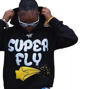 Hip Hop Style Regular Fit Pullover Hoodie Mens Winter Solid <b>Thick</b> <b>Fleece</b> Streetwear 100% Cotton Eco-Friendly Waterproof Hoodie - Product Image 3