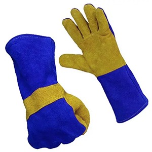 Guantes de Soldadura Personalizados CAPTAIN INDUSTRY, Guantes de Seguridad de Cuero Transpirable, Protección Completa para los Dedos, Impermeables, Antideslizantes, con Protección UV - Product Image 5