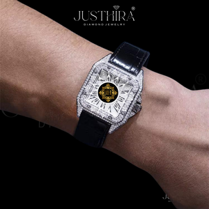 Pass <b>Diamond</b> Tester Black Leather Strap Analog Quartz Movement Luxury Wrist <b>Watch</b> with Sapphire Glass Automatic Factory Price - Product Image 5