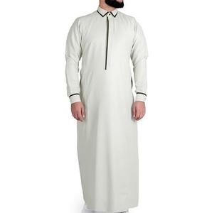 Servicio OEM Personalizado, Ropa Islámica para Hombre, Jubba con Cuello, Thobes Tradicionales Musulmanes Marroquíes Turcos, Elegantes, de Algodón Transpirable - Product Image 6
