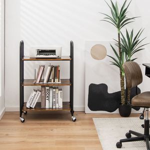 Carrello da Cucina Portatile Multifunzione con Ripiani Portaoggetti, Pratico Carrello di Servizio - Product Image 4