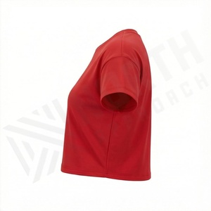 เสื้อครอปท็อปผู้หญิงผ้าฝ้ายสีตามสั่ง แห้งเร็ว พิมพ์ลาย 3 มิติ ลายสก็อต สตรีทแวร์ ฟิตเนส ออกกำลังกาย เสื้อยืดแอคทีฟแวร์ - Product Image 3