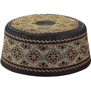 Handmade Muslim Kufi Cap for Men Soft Cotton Prayer Hat <b>Islamic</b> Wear Supplier Stretchable Stripes Eco-Friendly - Product Image 1