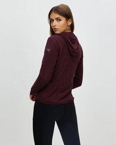 Vente en gros de veste polaire personnalisée pour femmes respirante en coton tricoté avec fermeture à glissière coupe-vent direct - Product Image 2