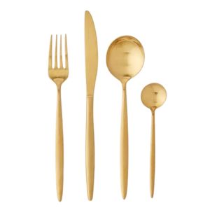 Ensemble de couverts modernes en acier inoxydable noir mat, vaisselle de luxe, couteau, fourchette, cuillère, pour hôtel et restaurant - Product Image 6