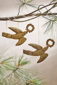 Resin <b>Gold</b> Bird Ornament <b>Wall</b> Hanging Traditional Flying Design for Wedding Christmas Indoor Living Room Home Decor 100% - Product Image 3