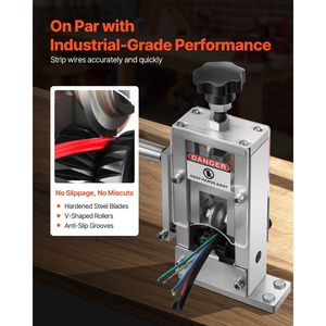 Spellatura Cavi Manuale 0.06-1 Pollici, Spellacavi a Manovella per Trapano, Attrezzatura per Riciclo Rifiuti Metallici 64Mn Temprato - Product Image 3