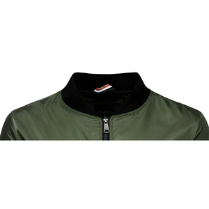 Breathable Eco-Friendly <b>Winter</b> Bomber Jacket Nylon/Polyester Fabric Stand Collar Casual Streetwear Style Men's Waterproof Front - Product Image 2