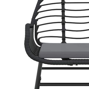 Ensemble de salle à manger de jardin gris foncé - Product Image 6