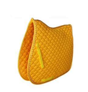Square Quilted Horse Saddle Pad | Breathable Equestrian Saddle Cloth with Faux <b>Fur</b> Trim | Horse Riding Equipment Wholesale - Product Image 1