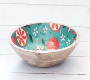 Cuenco de madera para servir para fiestas navideñas y literas para decoración de Mesa de la India - Product Image 2