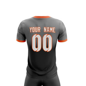 Ensemble d'uniformes de football personnalisés respirants, à séchage rapide, antibactériens, à col en V et à manches courtes pour adultes, avec le dernier design - Product Image 4