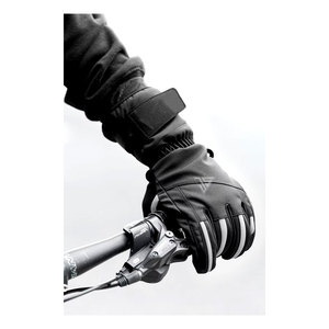 Gants d'hiver épais pour hommes, coupe-vent, imperméables, en tissu polyester/cuir, doublés de polaire, chauds pour le sport, la conduite de moto - Product Image 4