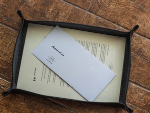 Boîte de rangement de bureau en cuir véritable, organiseur de clés en cuir véritable personnalisé, étui de rangement GLTY-0074 - Product Image 2