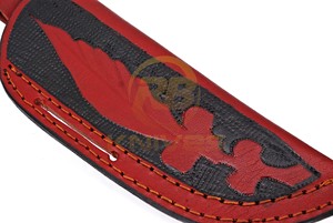 Étui à couteau en cuir véritable fait main, sur mesure, pour lame fixe, en cuir de vachette, avec passant de ceinture, pour la chasse, le camping, EDC, étui à couteau, fournisseur OEM - Product Image 2