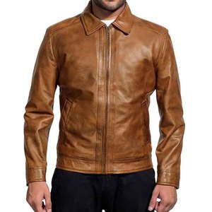 Men Real Leather <b>Jacket</b> <b>Slim</b> <b>Fit</b> Biker Motorcycle <b>Jacket</b> Winter Fashion Custom Logo OEM Wholesale Supplier - Product Image 2