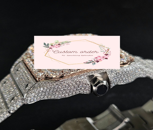 Reloj Analógico Cuadrado Personalizado de Acero Inoxidable con Moissanita para Hombre, Estilo Iced Out Bling Hip Hop, Joyería de Lujo para Fiesta con Incrustaciones - Product Image 5