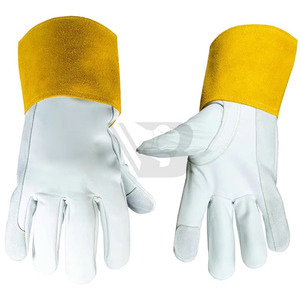 Custom Design Printed Best Heavy Duty Skin Leather Safety Work <b>Gloves</b> Wholesale Full Finger Top Quality Men Safety <b>Gloves</b> - Product Image 1