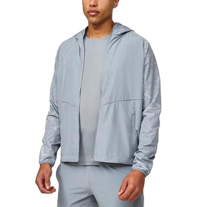 Chaqueta Cortavientos Deportiva Ligera de Alta Calidad, Estilo Patchwork de Poliéster, con Logotipo Reflectante, Chaquetas para Hombre - Product Image 4