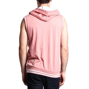 Hoodie sans manches pour homme de qualité supérieure, en coton, séchage rapide, avec logo personnalisé. - Product Image 4