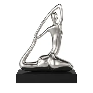 Modern Metal <b>Figurative</b> Sculpture Handmade Artistic Tabletop Decor for Living Room - Product Image 3