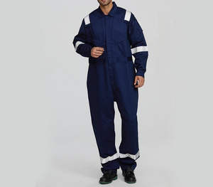 Work Wear Heat Protection Safety Cloths Flame Resistant Coverall Suits Electrician Uniform <b>Overalls</b> For <b>Men</b> - Product Image 3
