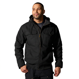 Veste de travail d'hiver à haute visibilité, durable, réfléchissante, imperméable, doublée de polaire Oxford, chaude, avec capuche, vêtements de sécurité - Product Image 3