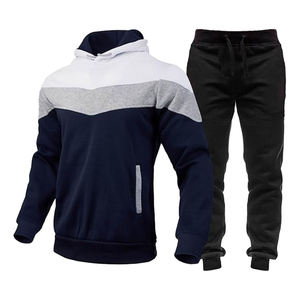 Conjunto Deportivo Gris para Hombre, Manga Larga, Bolsillos con Cremallera, Ropa Casual, Transpirable, Poliéster y Algodón, Estilo Otoñal - Product Image 3