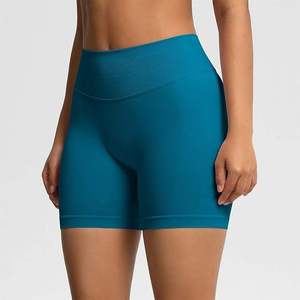Shorts de sport sans couture taille haute pour femmes, respirants, élastiques, en nylon, pour yoga et fitness - Product Image 2