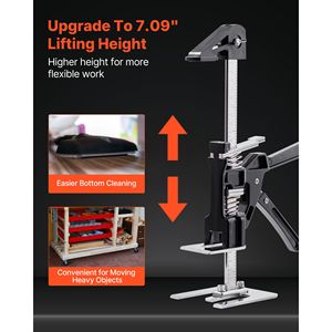 2 Pezzi Sollevatore a Braccio Salva-Lavoro da 330 Libbre, Sollevatore Manuale in Metallo da 7,1 Pollici con Livella Magnetica, Strumento per Edilizia - Product Image 2
