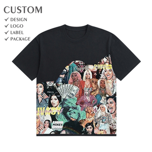 <b>Custom</b> <b>Designer</b> Tapestry T <b>Shirt</b> for Men Heavyweight Cotton & Polyester Breathable Crew Neck Tapestry Patchwork T-<b>shirt</b> - Product Image 2