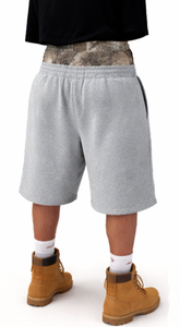 Double Waist Canvas Men's Shorts | <b>Layered</b> Streetwear Style | Oversized Fit | Breathable Drawstring Closure | 100% Cotton | - Product Image 2
