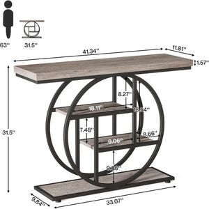 Consolle Moderna con Vano Portaoggetti per Ingresso e Divano, Decorativa per Soggiorno e Corridoio - Product Image 6