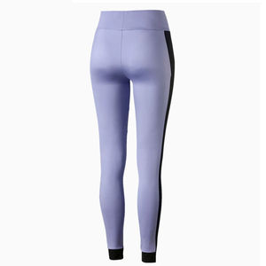 High Waisted Color Blocked Yoga <b>Leggings</b> Full Length With Side Stripe And Contrast <b>Stitch</b> Women's Workout Pants - Product Image 6