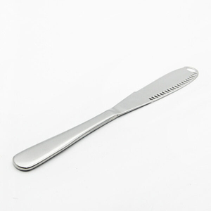 Cuchillo Multiusos de Acero Inoxidable con Hoja Dentada y Parte Trasera Recta, Grosor de 0.5mm, Mango de Madera, Grado DIY, Uso en Cocina OEM - Product Image 1