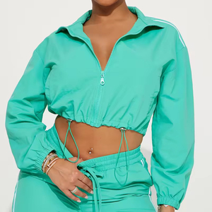 Women's Windbreaker Suit 2 Piece <b>Set</b> Winter Season with Light Weight Top Selling Easy Wear Women's Windbreaker Tracksuits OEM - Product Image 6