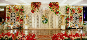 Elegant Gold Laser Cut Wedding <b>Backdrop</b> Panels Luxury Gold <b>Frame</b> Wedding Stage Decor Buy Designer Reception Stage Ideas for USA - Product Image 2