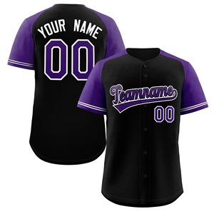 Baseball Jersey V-Neck With <b>Red</b> <b>Stripes</b> And Embroidered Letter Polyester Knit Fabric, Slight Stretch, Sports <b>Top</b> For Men - Product Image 1