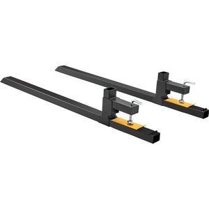 Forche per pallet a morsetto per impieghi gravosi, capacità 2000 libbre, forche a benna per trattore da 60 pollici, carico 2,5 tonnellate per attacco caricatore frontale - Product Image 1