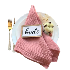 Serviettes de table en coton de qualité supérieure avec broderie abstraite, décoration contemporaine de la table - Product Image 5