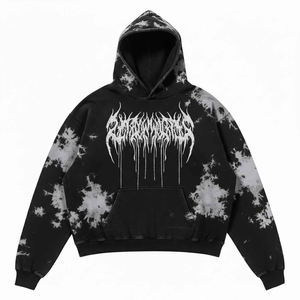 Nouveaux sweats à capuche tendance pour hommes, effet délavé, avec logo personnalisé, sweats à capuche délavés pour hommes, basiques décontractés et chauds, en coton mélangé, pour hommes - Product Image 4