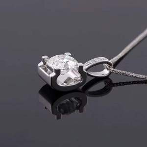 Pendentif Hip Hop de Luxe en Diamant de Laboratoire, Plaqué Or et Rhodium, Coupe Brillante, Bijou Fantaisie Léger pour Femme, Idéal Cadeau - Product Image 2