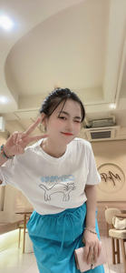 Camiseta de Algodón con Estampado de Dibujos Animados, Linda, de Alta Calidad OEM, para Mujer, Uso Diario - Product Image 3