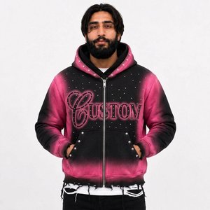Fournisseur de sweats à capuche personnalisés pour hommes, vêtements en coton lavé, streetwear surdimensionné, marque pour les marques de mode américaines - Product Image 6