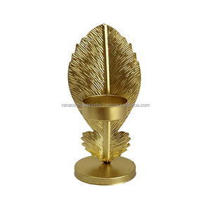 Portavelas de hierro chapado en oro con clase, calidad superior, perfecto para bodas, hogar y eventos en diversos tamaños y estilos - Product Image 5