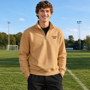 Sudadera Blanca de Cierre de Cremallera para Hombre, Suave y Ligera, de Manga Larga, para Uso Diario y Deportivo, Venta al Por Mayor - Product Image 5
