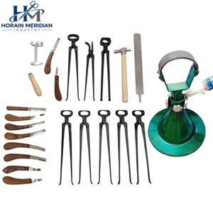 Kit d'outils professionnels en acier inoxydable pour le soin des sabots de cheval, le dégrossissage et le montage des sabots, l'équipement de toilettage équin et vétérinaire - Product Image 5
