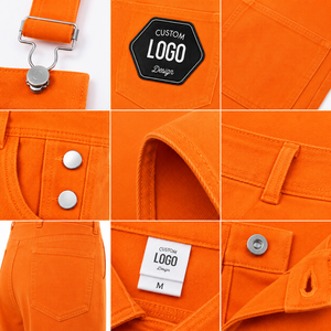Mono de mezclilla rasgado de moda para mujer, estilo casual de otoño, con botones decorativos y peto completo. - Product Image 3