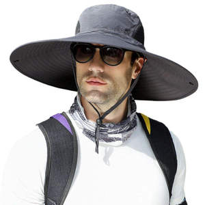Chapeau de protection solaire d'été pour hommes, pour l'escalade en plein air, protection solaire, large bord respirant, couvre-cou, chapeau de pêche et de randonnée - Product Image 6
